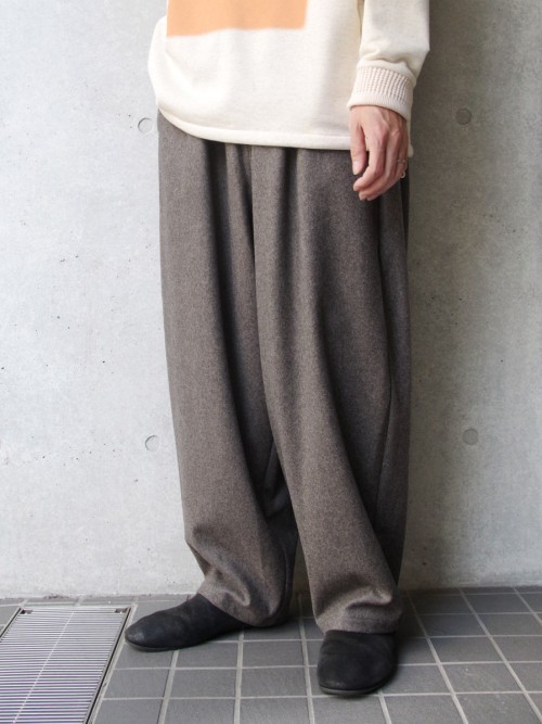 my beautiful landlet ⁄⁄ FLANNEL WOOL WIDE EASY PANTS – SHELTER